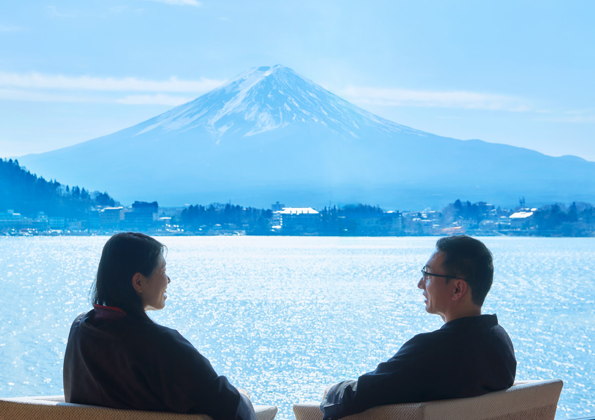 お茶しながら富士